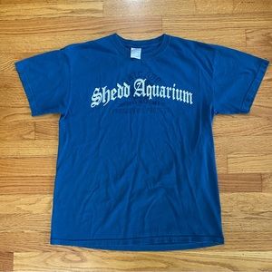Shedd Aquarium Chicago Tshirt Adult Medium Blue Perrin Sportswear Tee Casual